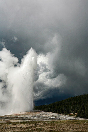 Storm clouds above Old Faithful - 2006