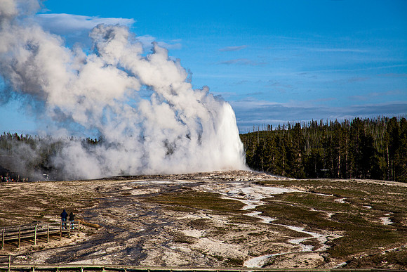 Old Faithful from Geyser Hill - 2012