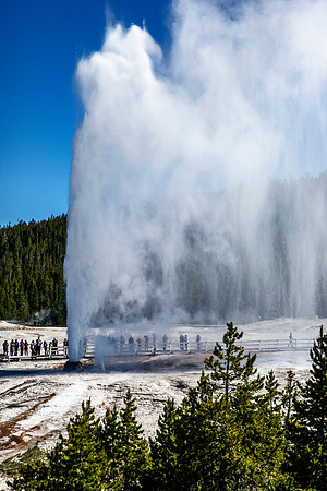 Beehive Geyser on left and Beehive Indicator Geyser on right - Upper Geyser Basin - Yellowstone NP