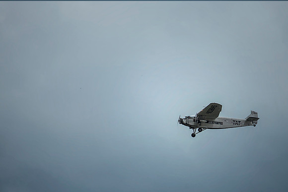 Old Trimotor airplane - Bountiful Lake, Utah