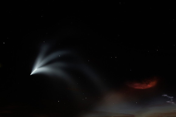 Nighttime Missile Launch - California