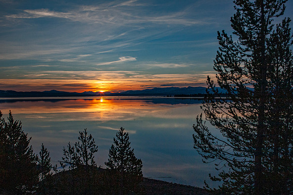 Sunset over Yellowstone Lake - 2009