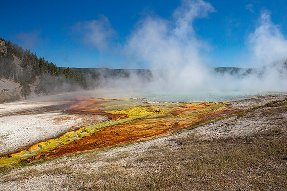 Runoff from Excelsior Geyser - Midway Geyser Basin - 2012