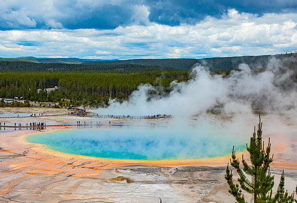 Grand Prismatic Spring from Observation Point - 2018