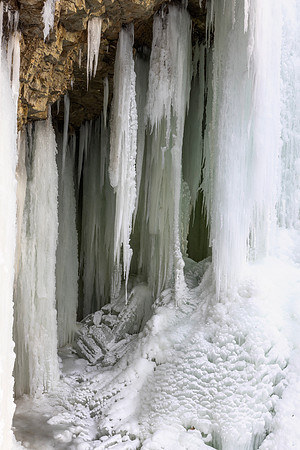 Backside of the ice on Charleston Falls - Ohio - 2025